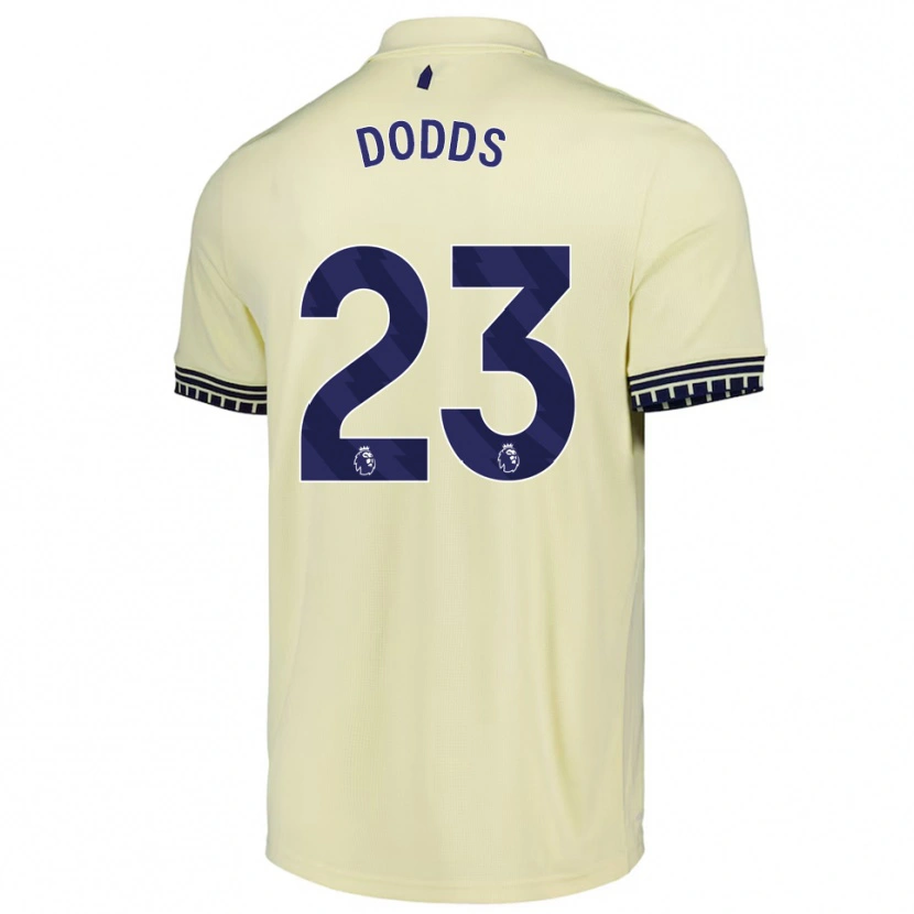 Danxen Børn John Dodds #23 Off White Sort Udebane Spillertrøjer 2025/26 Trøje T-Shirt