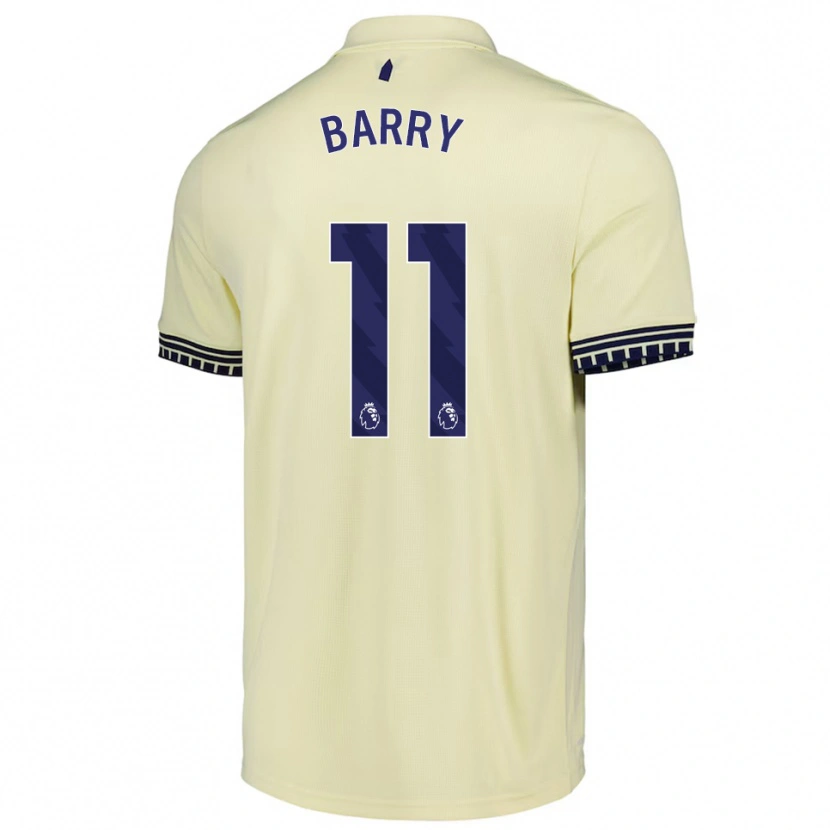 Danxen Børn Thierno Barry #11 Off White Sort Udebane Spillertrøjer 2025/26 Trøje T-Shirt