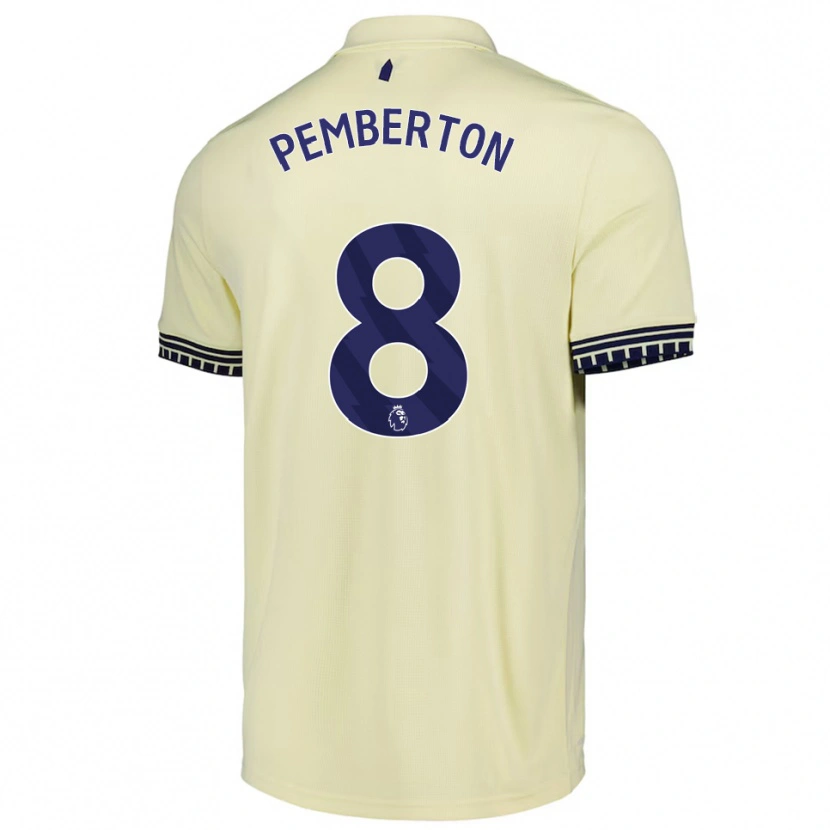 Danxen Børn Dafi-Tomos Pemberton #8 Off White Sort Udebane Spillertrøjer 2025/26 Trøje T-Shirt