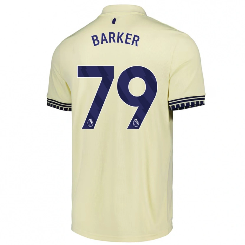 Danxen Børn Owen Barker #79 Off White Sort Udebane Spillertrøjer 2025/26 Trøje T-Shirt