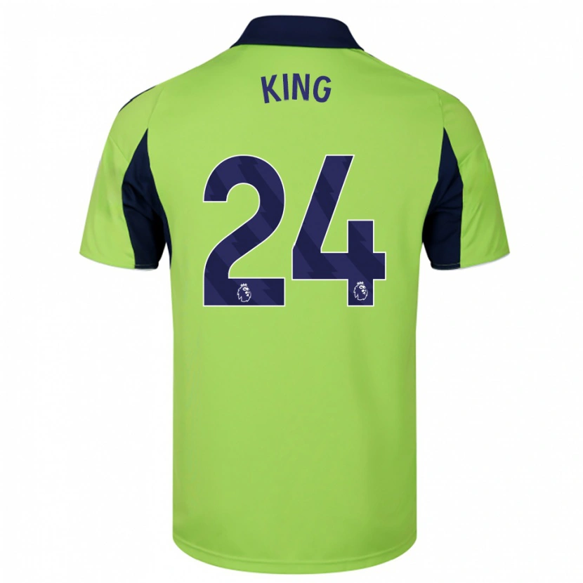 Danxen Børn Josh King #24 Grøn Navy Hvid Udebane Spillertrøjer 2025/26 Trøje T-Shirt