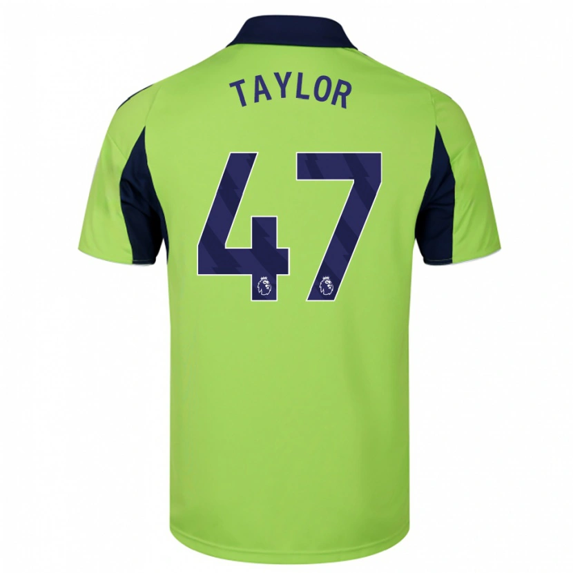 Danxen Børn Bo Taylor #47 Grøn Navy Hvid Udebane Spillertrøjer 2025/26 Trøje T-Shirt