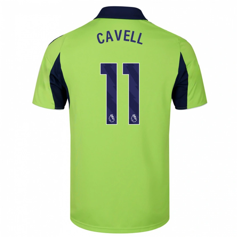 Danxen Børn Tarrell Cavell #11 Grøn Navy Hvid Udebane Spillertrøjer 2025/26 Trøje T-Shirt