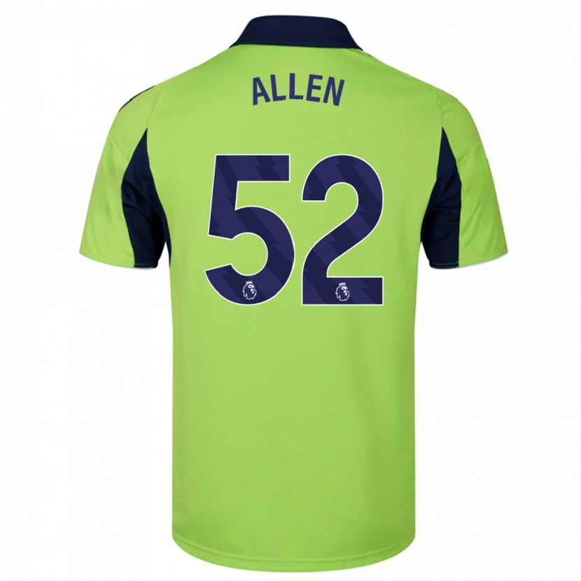 Danxen Børn Michael Allen #52 Grøn Navy Hvid Udebane Spillertrøjer 2025/26 Trøje T-Shirt
