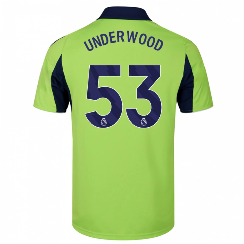 Danxen Børn Marco Underwood #53 Grøn Navy Hvid Udebane Spillertrøjer 2025/26 Trøje T-Shirt