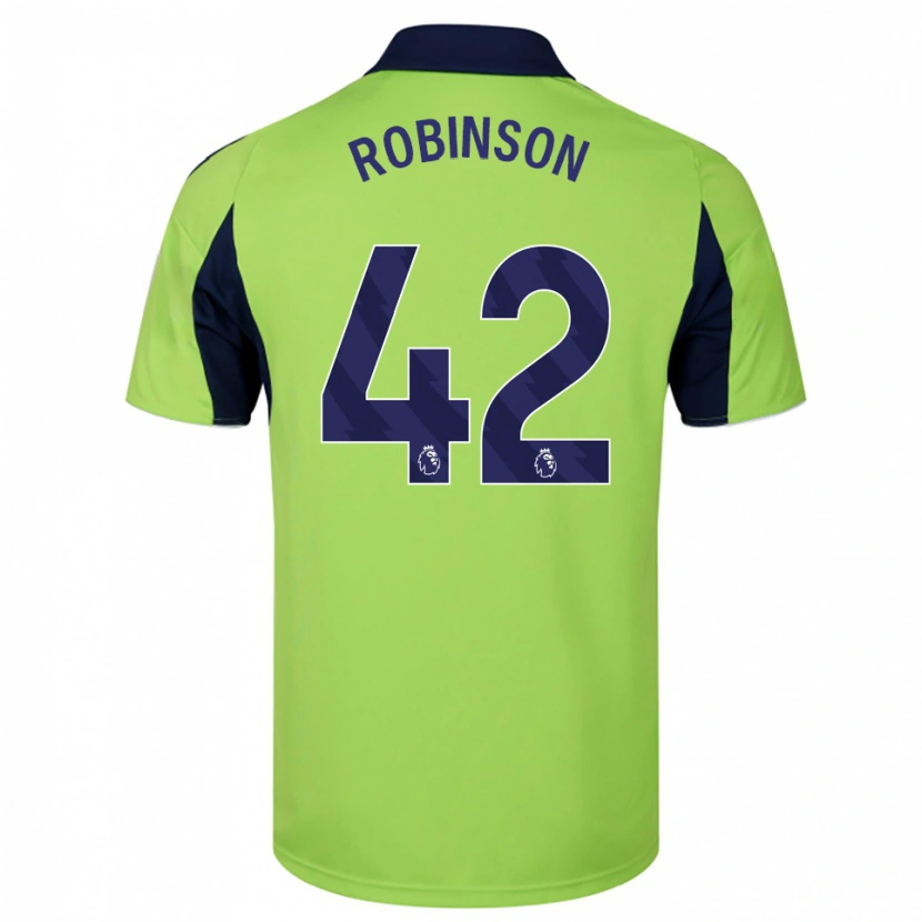Danxen Børn Charlie Robinson #42 Grøn Navy Hvid Udebane Spillertrøjer 2025/26 Trøje T-Shirt