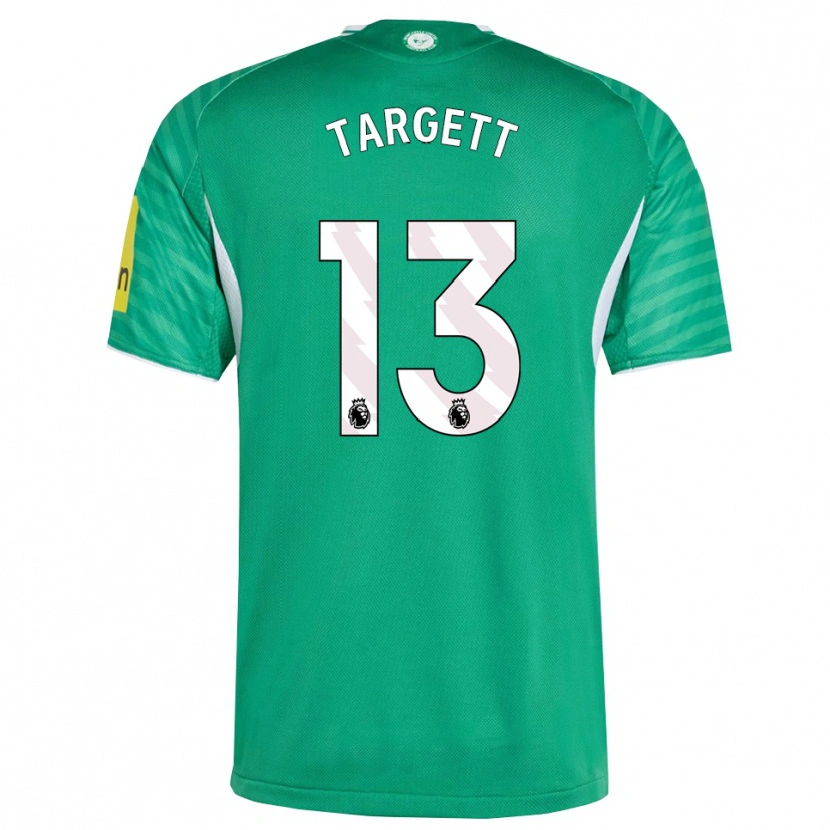 Danxen Børn Matt Targett #13 Grøn Hvid Udebane Spillertrøjer 2025/26 Trøje T-Shirt