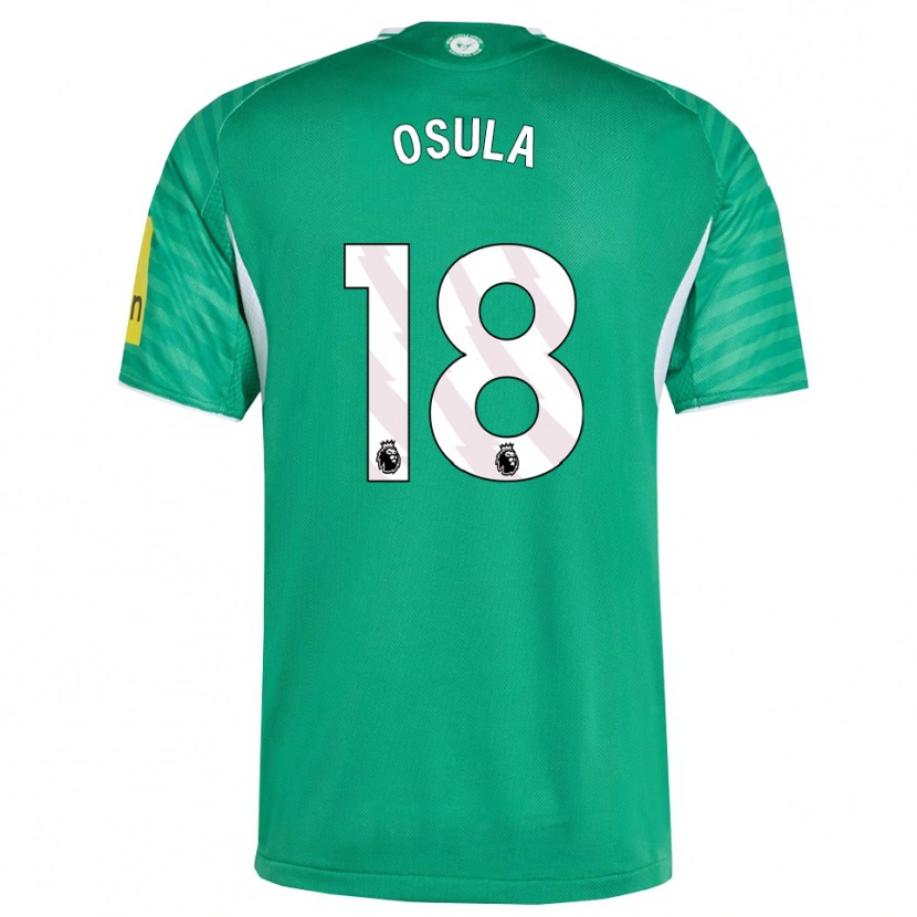 Danxen Børn William Osula #18 Grøn Hvid Udebane Spillertrøjer 2025/26 Trøje T-Shirt
