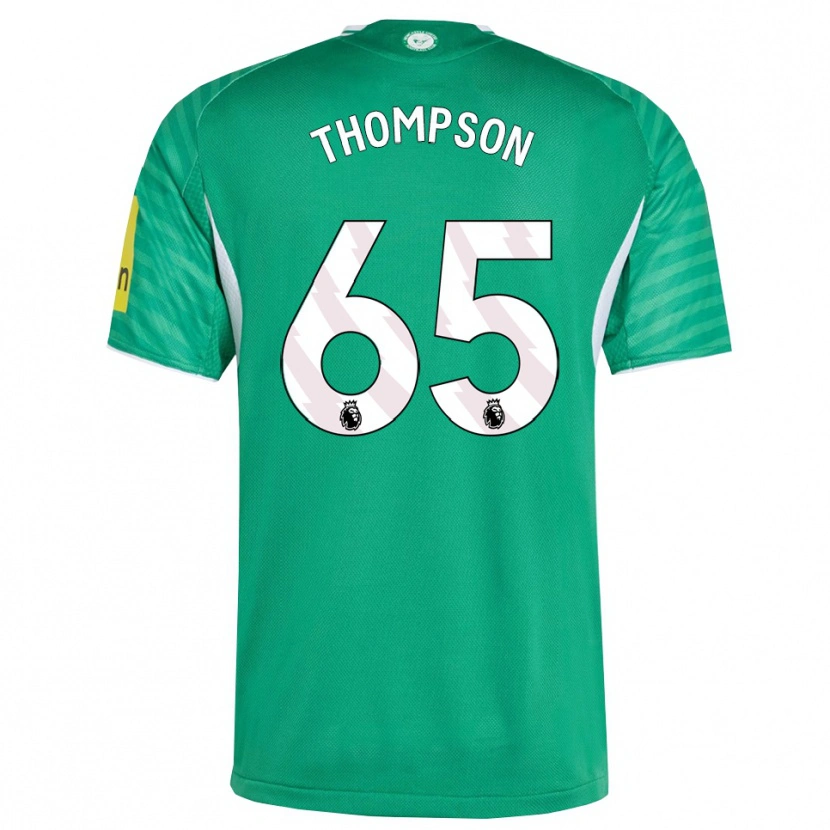 Danxen Børn Ciaran Thompson #65 Grøn Hvid Udebane Spillertrøjer 2025/26 Trøje T-Shirt