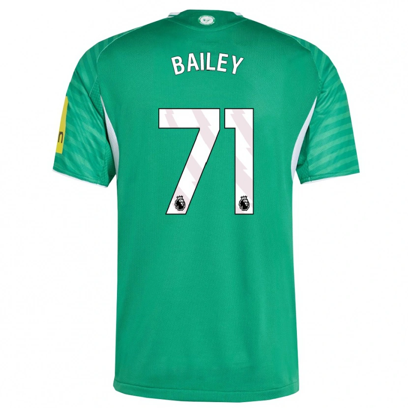 Danxen Børn Scott Bailey #71 Grøn Hvid Udebane Spillertrøjer 2025/26 Trøje T-Shirt