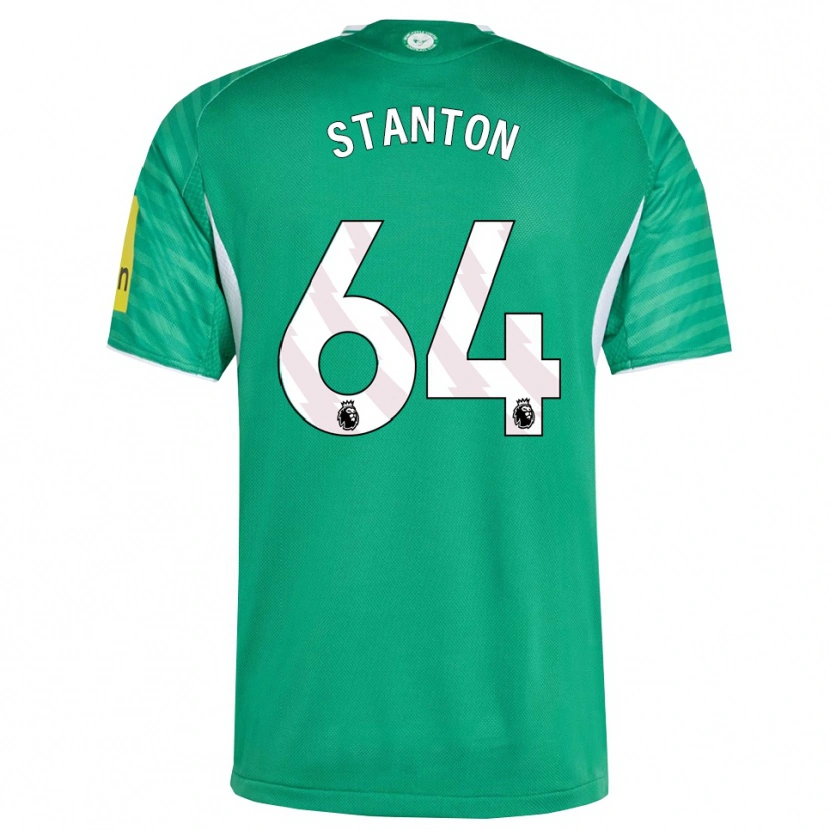 Danxen Børn Ellis Stanton #64 Grøn Hvid Udebane Spillertrøjer 2025/26 Trøje T-Shirt