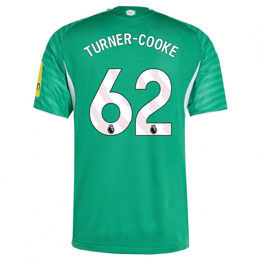 Danxen Børn Jay Turner-Cooke #62 Grøn Hvid Udebane Spillertrøjer 2025/26 Trøje T-Shirt