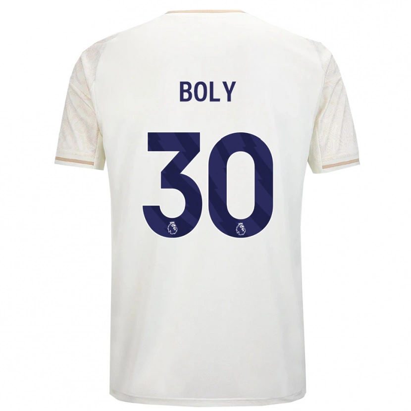 Danxen Børn Willy Boly #30 Off White Sort Udebane Spillertrøjer 2025/26 Trøje T-Shirt
