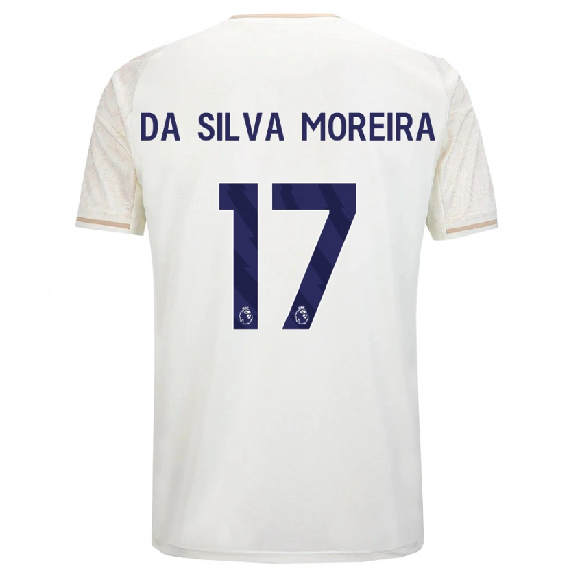 Danxen Børn Eric Da Silva Moreira #17 Off White Sort Udebane Spillertrøjer 2025/26 Trøje T-Shirt