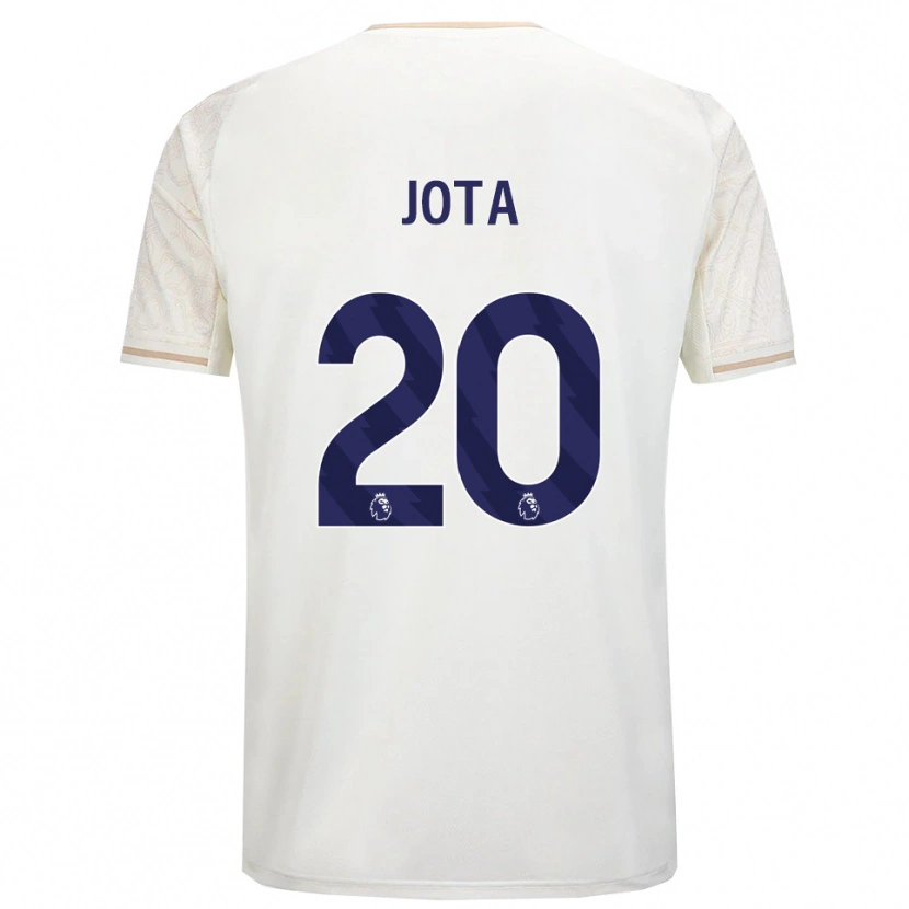 Danxen Børn Jota Silva #20 Off White Sort Udebane Spillertrøjer 2025/26 Trøje T-Shirt