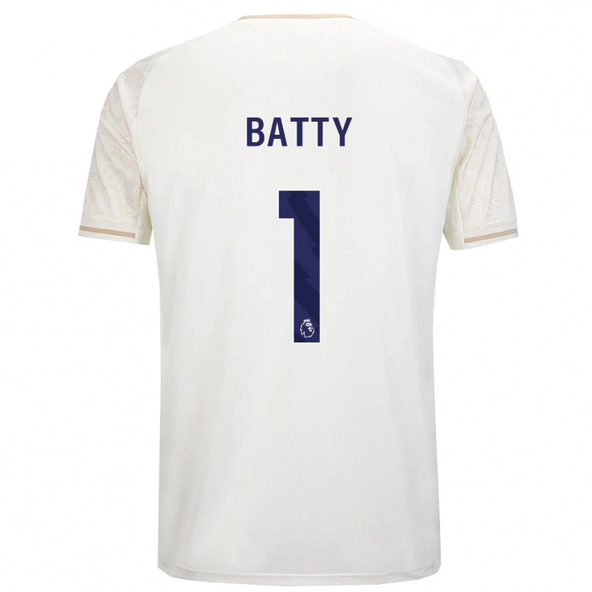 Danxen Børn Emily Batty #1 Off White Sort Udebane Spillertrøjer 2025/26 Trøje T-Shirt