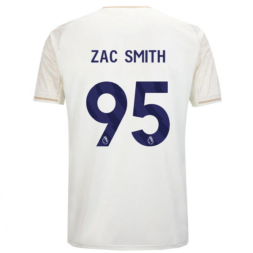 Danxen Børn Zac Smith #95 Off White Sort Udebane Spillertrøjer 2025/26 Trøje T-Shirt