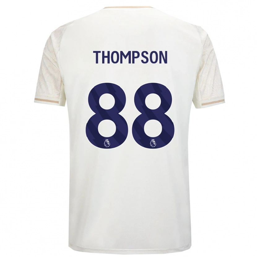 Danxen Børn Will Thompson #88 Off White Sort Udebane Spillertrøjer 2025/26 Trøje T-Shirt