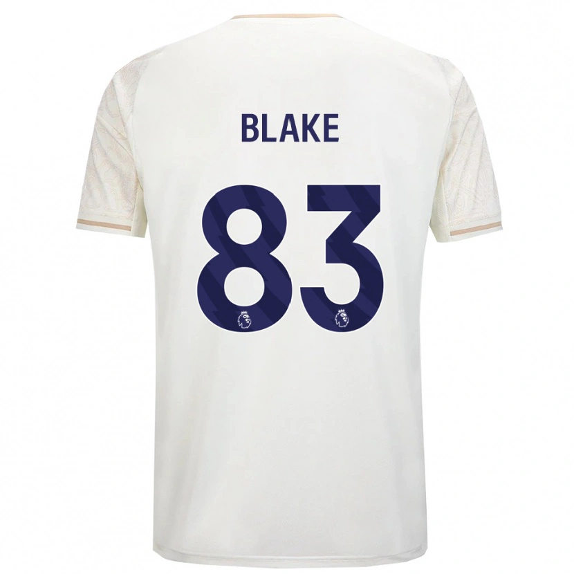 Danxen Børn Zyan Blake #83 Off White Sort Udebane Spillertrøjer 2025/26 Trøje T-Shirt