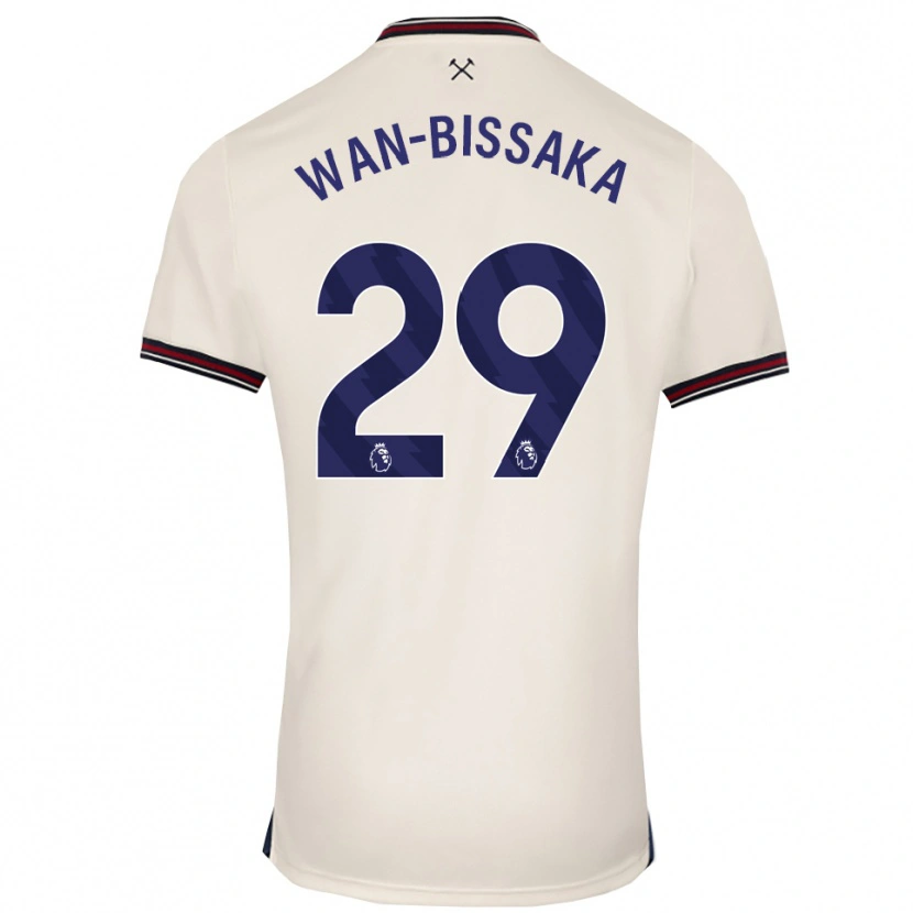 Danxen Børn Aaron Wan-Bissaka #29 Off White Udebane Spillertrøjer 2025/26 Trøje T-Shirt