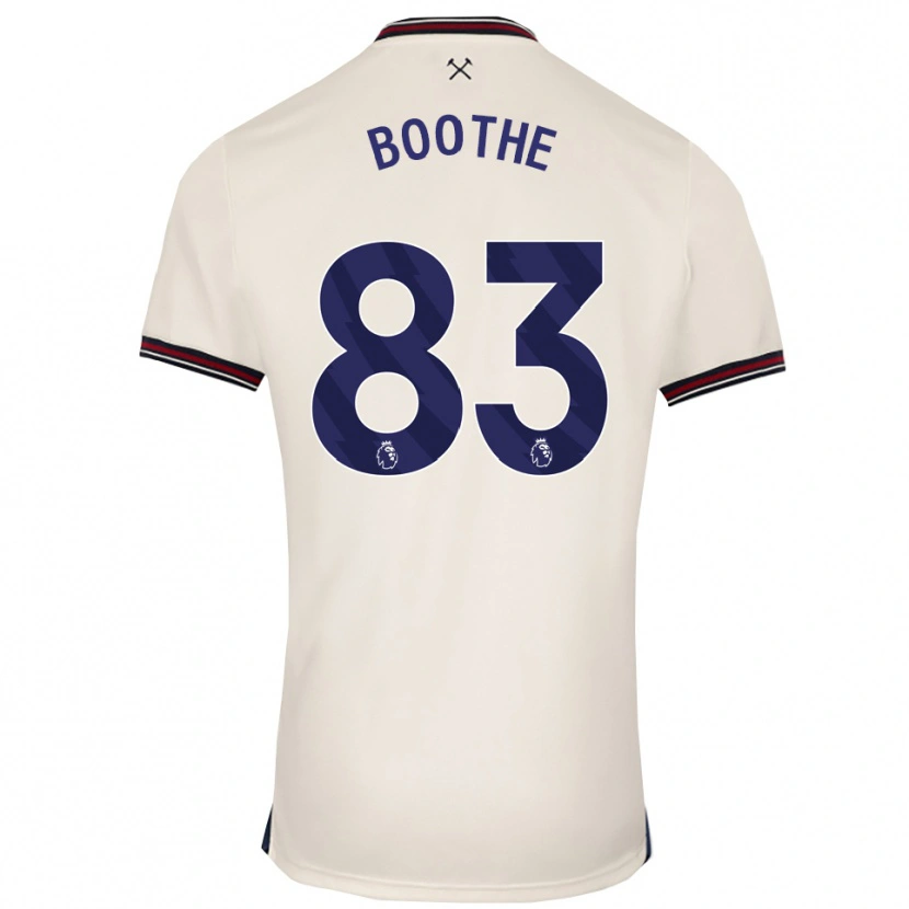Danxen Børn Sebastian Boothe #83 Off White Udebane Spillertrøjer 2025/26 Trøje T-Shirt