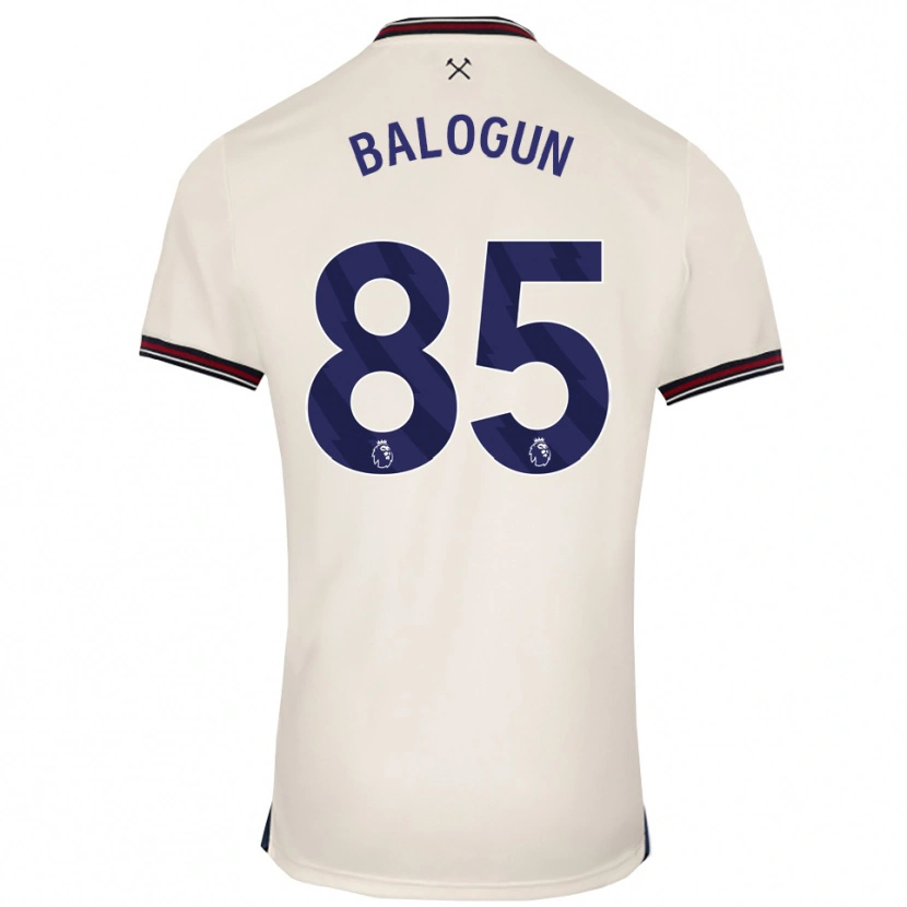 Danxen Børn Majid Balogun #85 Off White Udebane Spillertrøjer 2025/26 Trøje T-Shirt