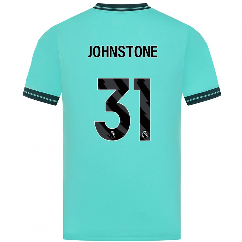 Danxen Børn Sam Johnstone #31 Himmelblå Grøn Udebane Spillertrøjer 2025/26 Trøje T-Shirt