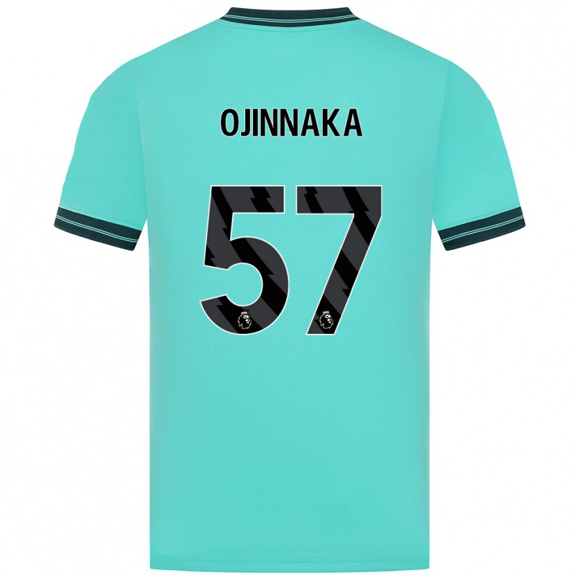 Danxen Børn Temple Ojinnaka #57 Himmelblå Grøn Udebane Spillertrøjer 2025/26 Trøje T-Shirt