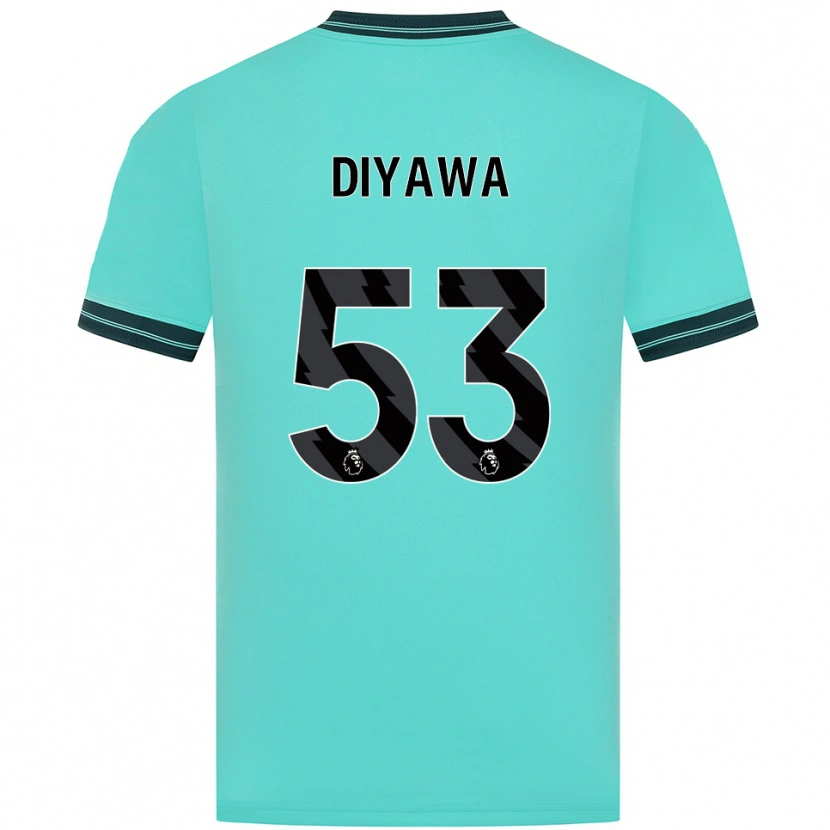 Danxen Børn Aaron Keto Diyawa #53 Himmelblå Grøn Udebane Spillertrøjer 2025/26 Trøje T-Shirt
