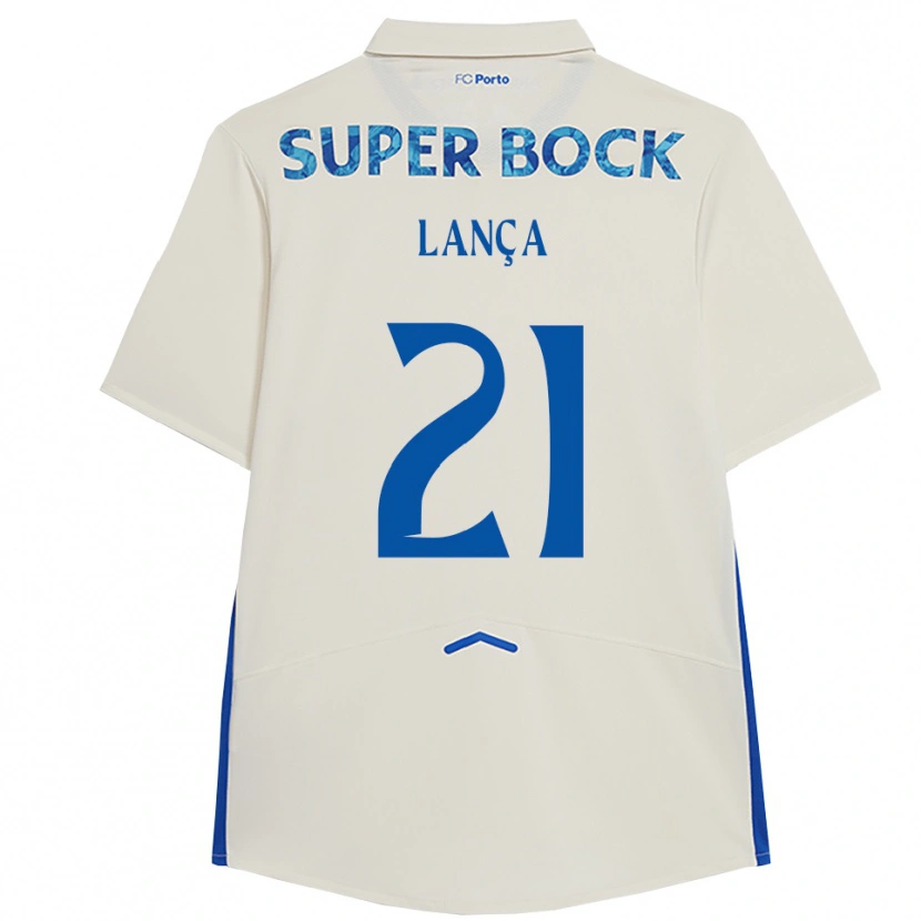 Danxen Børn Gabriel Lança #21 Hvid Blå Tredje Sæt Spillertrøjer 2025/26 Trøje T-Shirt