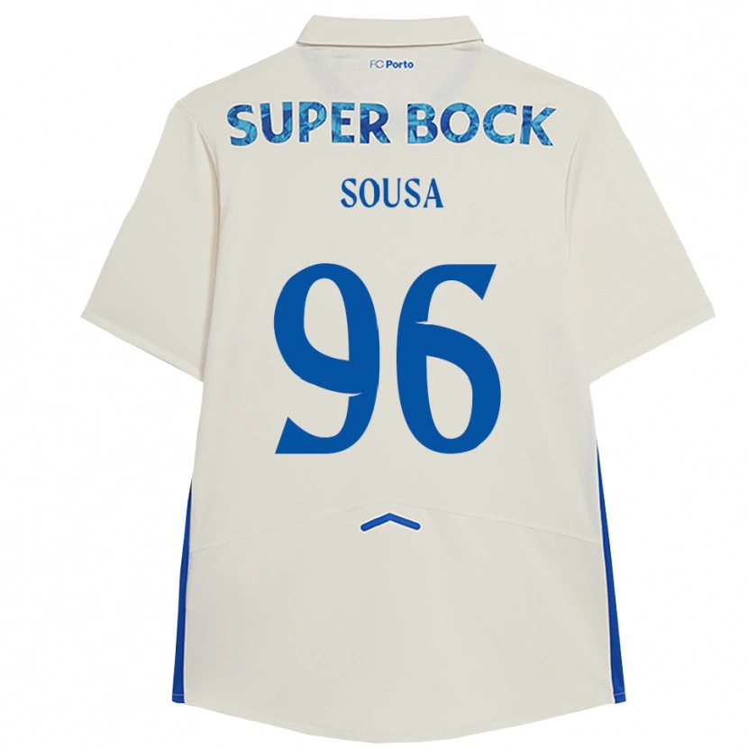 Danxen Børn Filipe Sousa #96 Hvid Blå Tredje Sæt Spillertrøjer 2025/26 Trøje T-Shirt