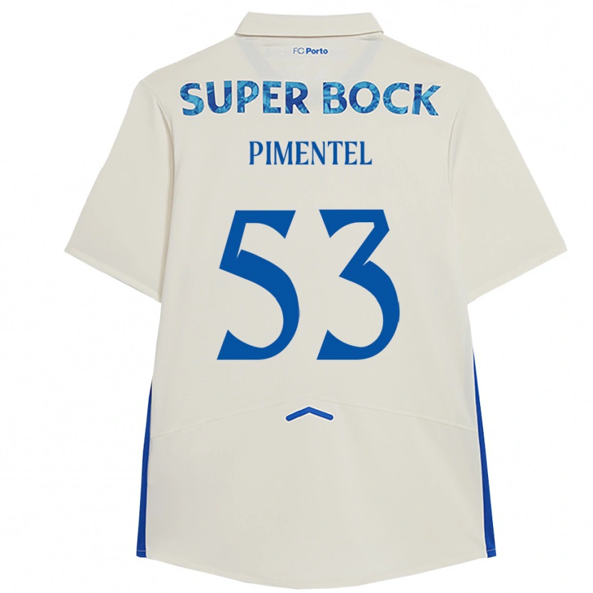 Danxen Børn Eric Pimentel #53 Hvid Blå Tredje Sæt Spillertrøjer 2025/26 Trøje T-Shirt