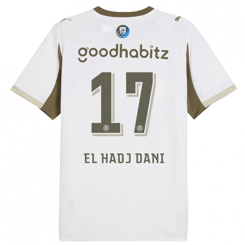 Danxen Børn Soudais El Hadj Dani #17 Hvid Grå Tredje Sæt Spillertrøjer 2025/26 Trøje T-Shirt