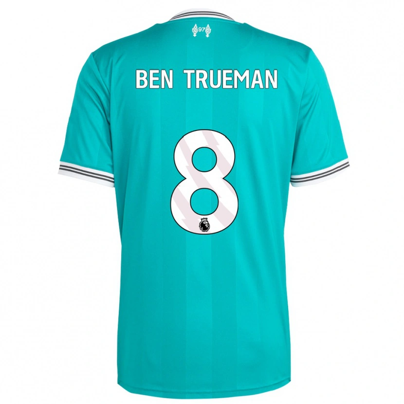 Danxen Børn Ben Trueman #8 Grøn Hvid Tredje Sæt Spillertrøjer 2025/26 Trøje T-Shirt
