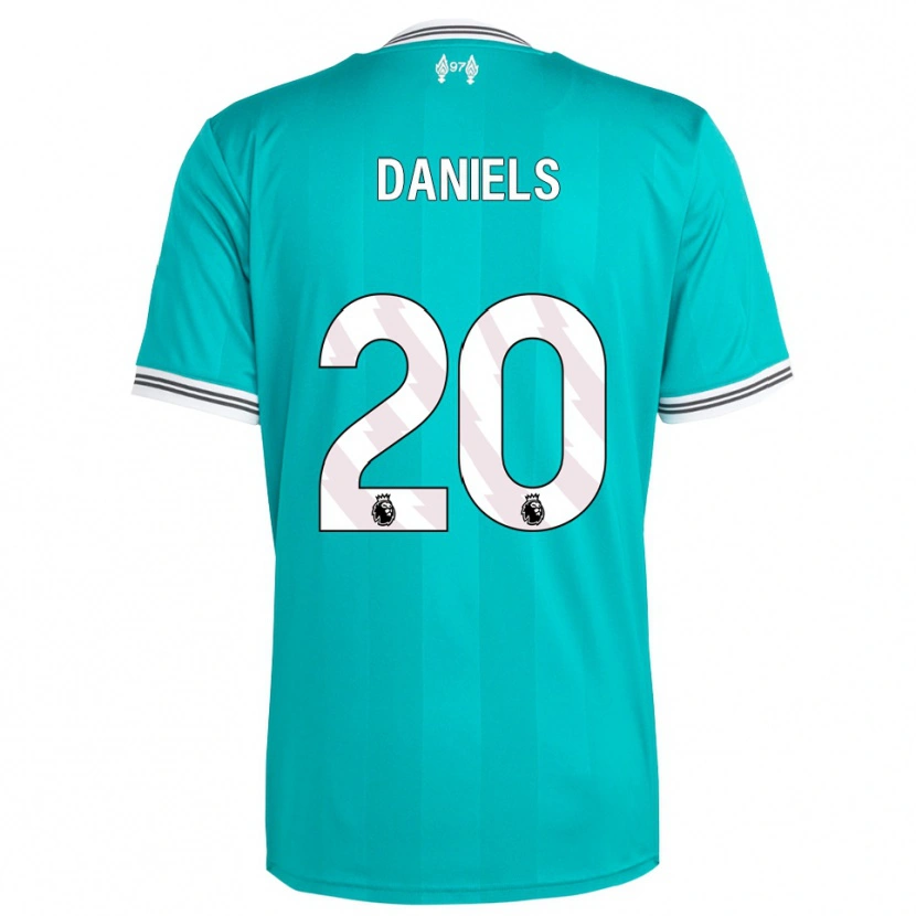 Danxen Børn Yana Daniels #20 Grøn Hvid Tredje Sæt Spillertrøjer 2025/26 Trøje T-Shirt
