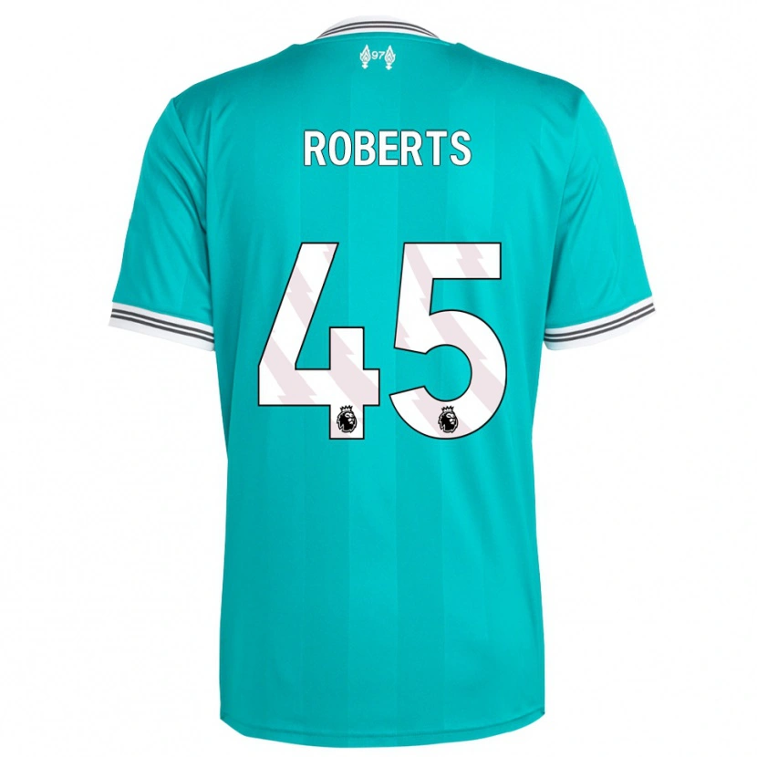 Danxen Børn Iwan Roberts #45 Grøn Hvid Tredje Sæt Spillertrøjer 2025/26 Trøje T-Shirt