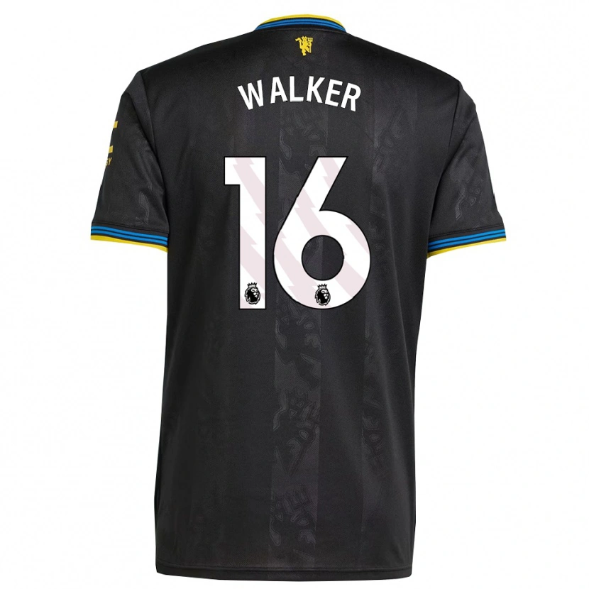 Danxen Børn Alfie Walker #16 Sort Gul Blå Tredje Sæt Spillertrøjer 2025/26 Trøje T-Shirt