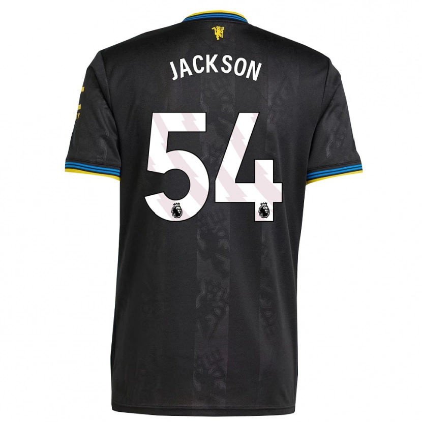 Danxen Børn Louis Jackson #54 Sort Gul Blå Tredje Sæt Spillertrøjer 2025/26 Trøje T-Shirt