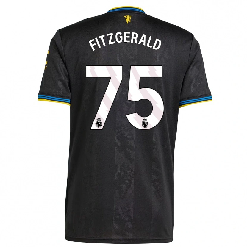Danxen Børn Jayce Fitzgerald #75 Sort Gul Blå Tredje Sæt Spillertrøjer 2025/26 Trøje T-Shirt