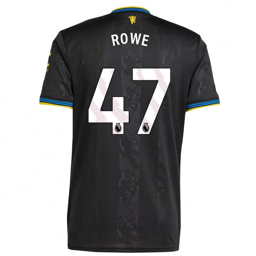 Danxen Børn Tommy Rowe #47 Sort Gul Blå Tredje Sæt Spillertrøjer 2025/26 Trøje T-Shirt