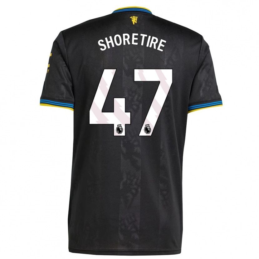 Danxen Børn Shola Shoretire #47 Sort Gul Blå Tredje Sæt Spillertrøjer 2025/26 Trøje T-Shirt