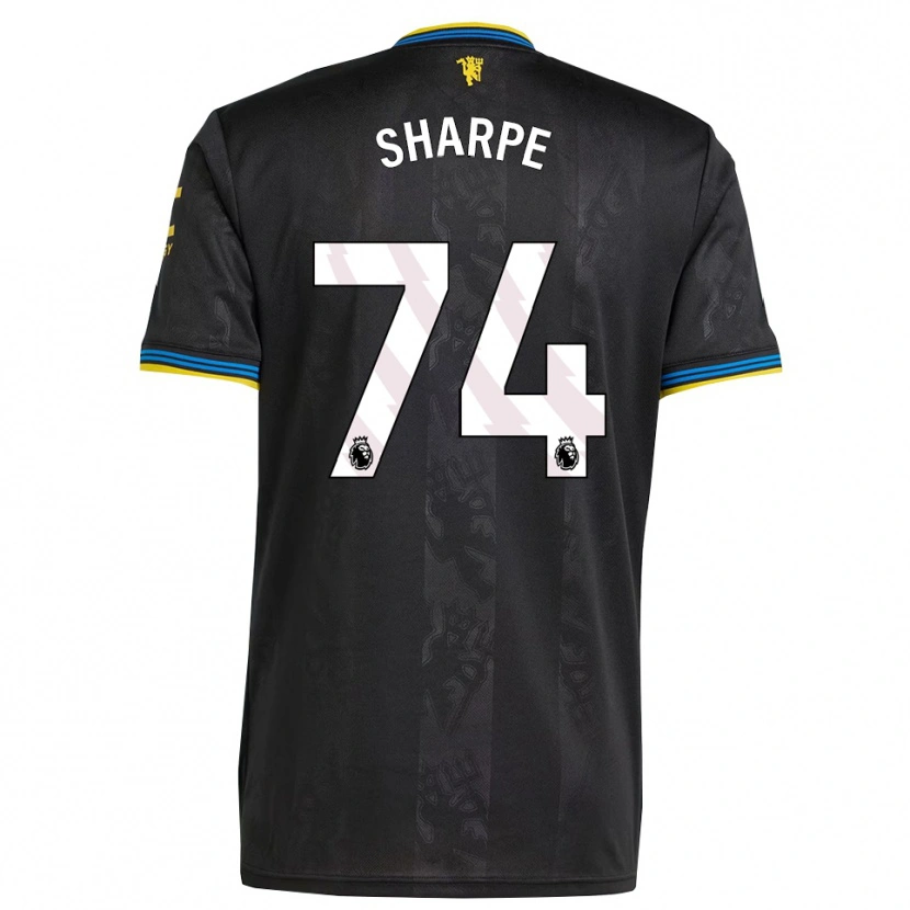 Danxen Børn Malachi Sharpe #74 Sort Gul Blå Tredje Sæt Spillertrøjer 2025/26 Trøje T-Shirt