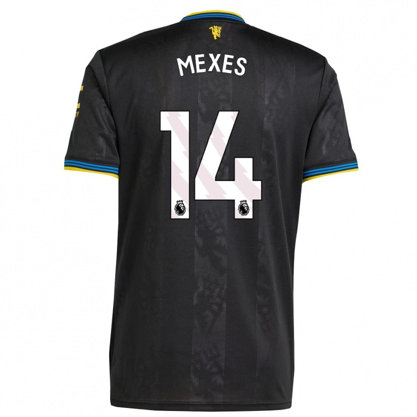 Danxen Børn Silva Mexes #14 Sort Gul Blå Tredje Sæt Spillertrøjer 2025/26 Trøje T-Shirt