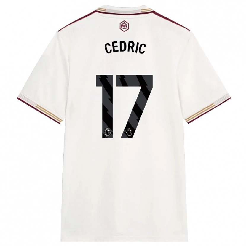 Danxen Børn Cedric Soares #17 Off White Bourgogne Tredje Sæt Spillertrøjer 2025/26 Trøje T-Shirt