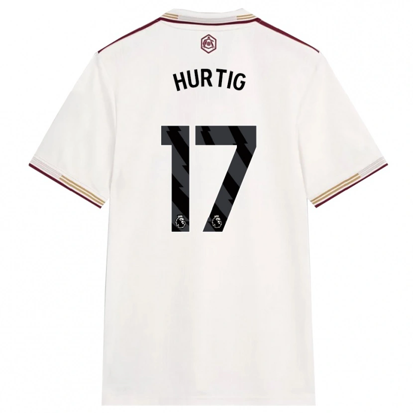Danxen Børn Lina Hurtig #17 Off White Bourgogne Tredje Sæt Spillertrøjer 2025/26 Trøje T-Shirt