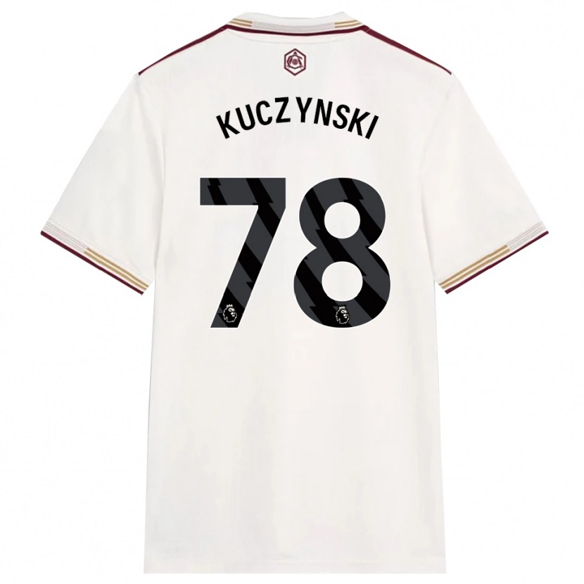 Danxen Børn Max Kuczynski #78 Off White Bourgogne Tredje Sæt Spillertrøjer 2025/26 Trøje T-Shirt