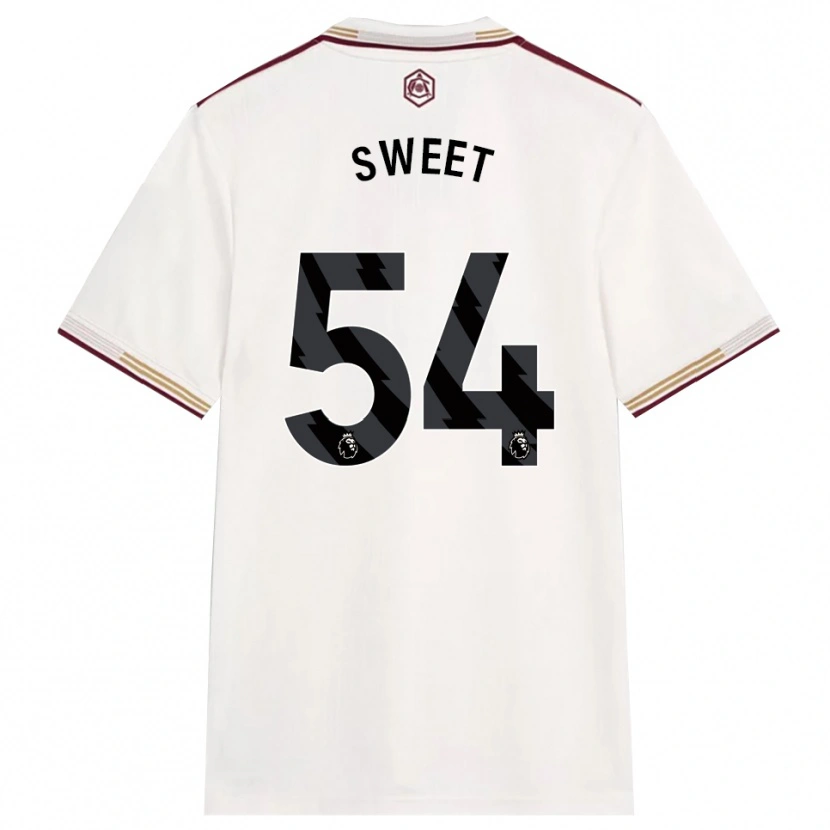 Danxen Børn William Sweet #54 Off White Bourgogne Tredje Sæt Spillertrøjer 2025/26 Trøje T-Shirt