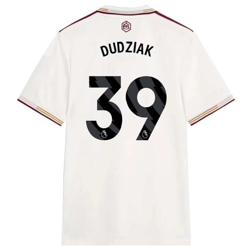 Danxen Børn Harrison Dudziak #39 Off White Bourgogne Tredje Sæt Spillertrøjer 2025/26 Trøje T-Shirt