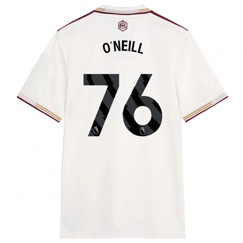 Danxen Børn Ceadach O'neill #76 Off White Bourgogne Tredje Sæt Spillertrøjer 2025/26 Trøje T-Shirt