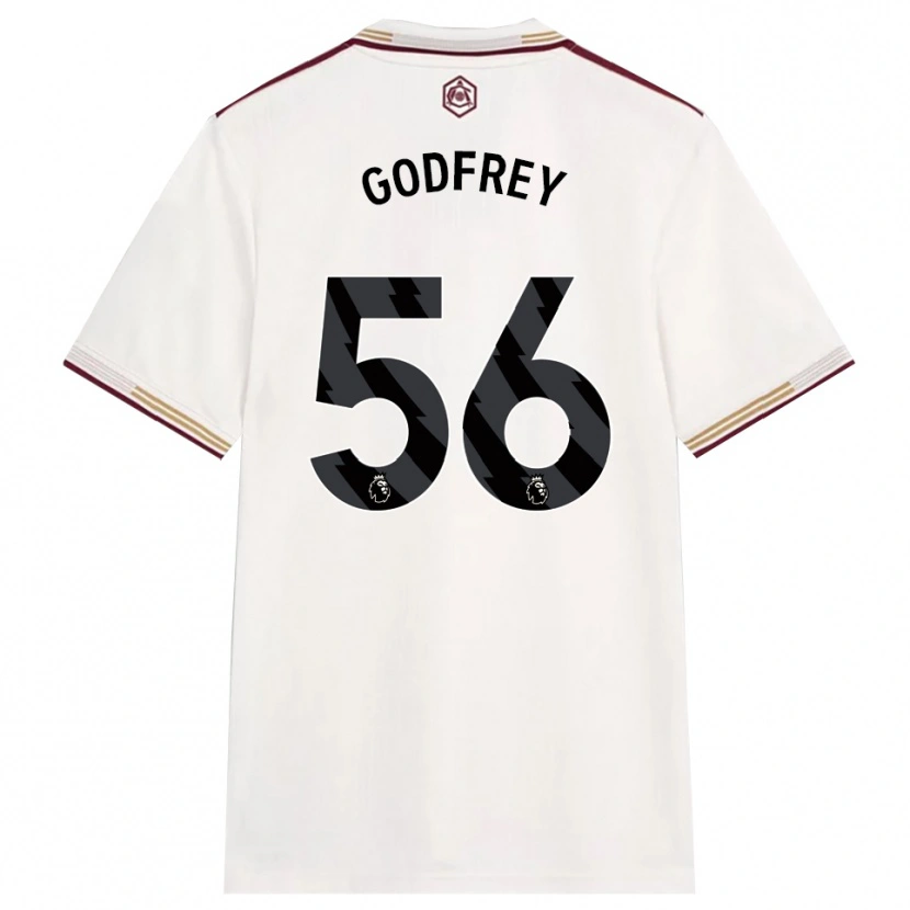 Danxen Børn Freya Godfrey #56 Off White Bourgogne Tredje Sæt Spillertrøjer 2025/26 Trøje T-Shirt